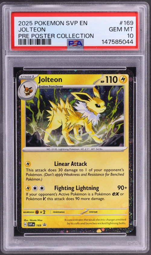 2025 Pokemon Svp En-Sv Black Star Promo #169 Jolteon Prismatic Evolutions Poster Collection