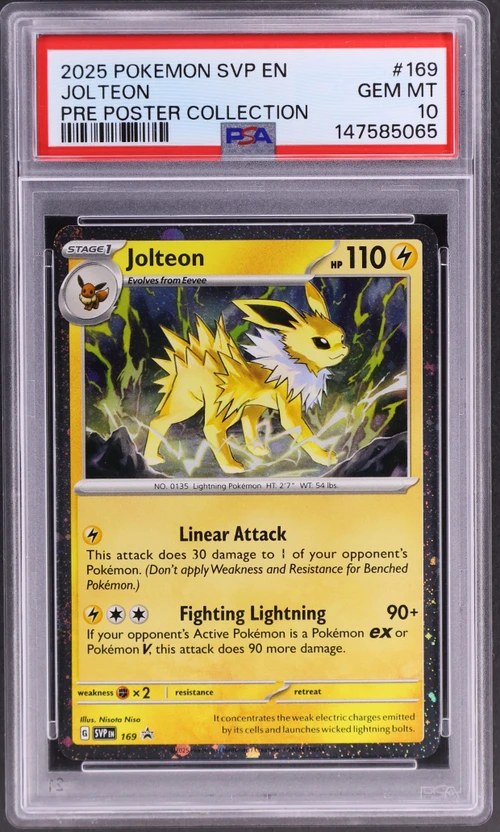 2025 Pokemon Svp En-Sv Black Star Promo #169 Jolteon Prismatic Evolutions Poster Collection
