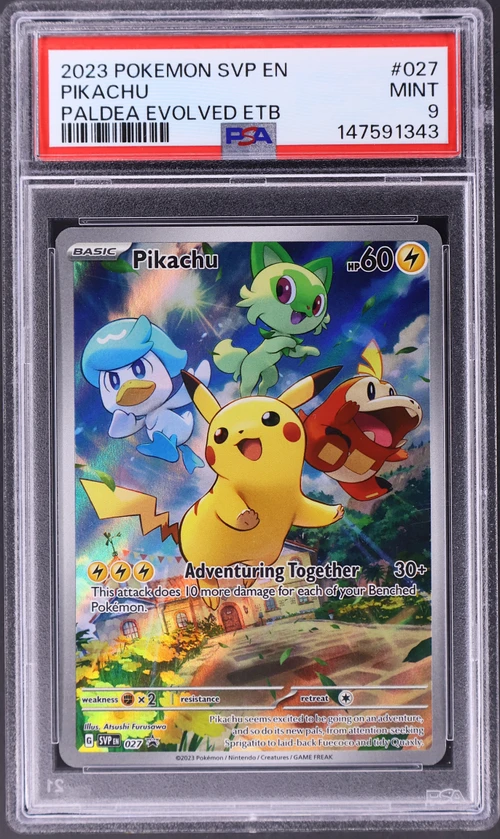 2023 Pokemon Svp En-Sv Black Star Promo #027 Pikachu Paldea Evolved Elite Trainer Box