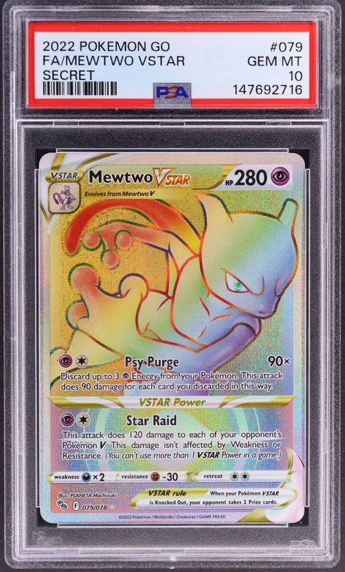 2022 Pokemon Go #079 Full Art / Mewtwo Vstar Secret