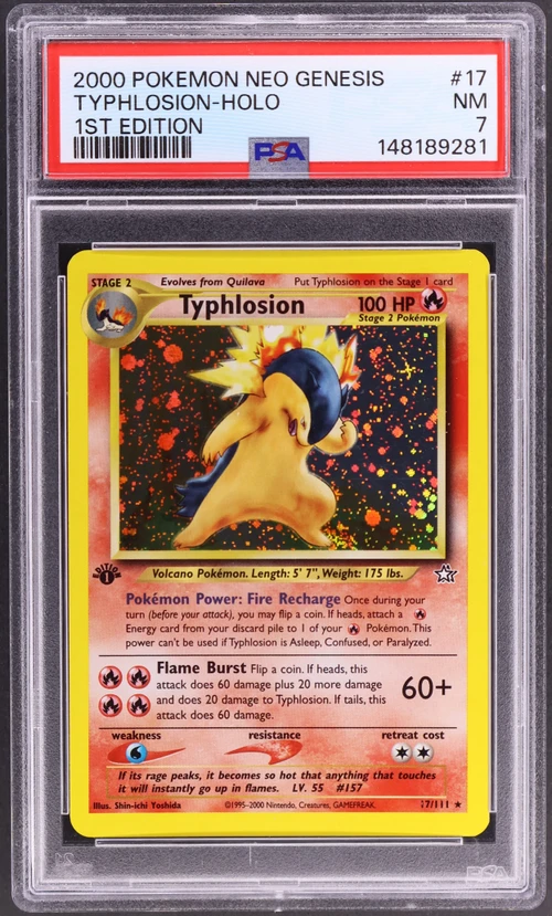 2000 Pokemon Neo Genesis 1st Edition #17 Typhlosion-Holo