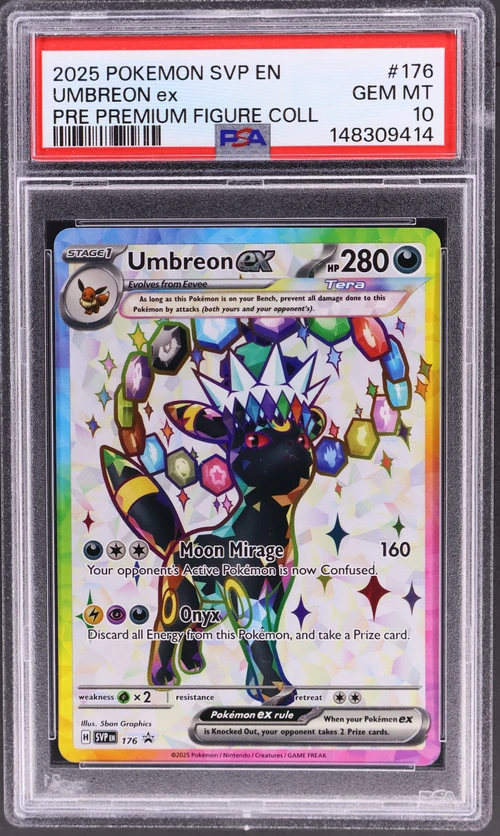2025 Pokemon Svp En-Sv Black Star Promo #176 Umbreon Ex Prismatic Evolutions Premium Figure Collection