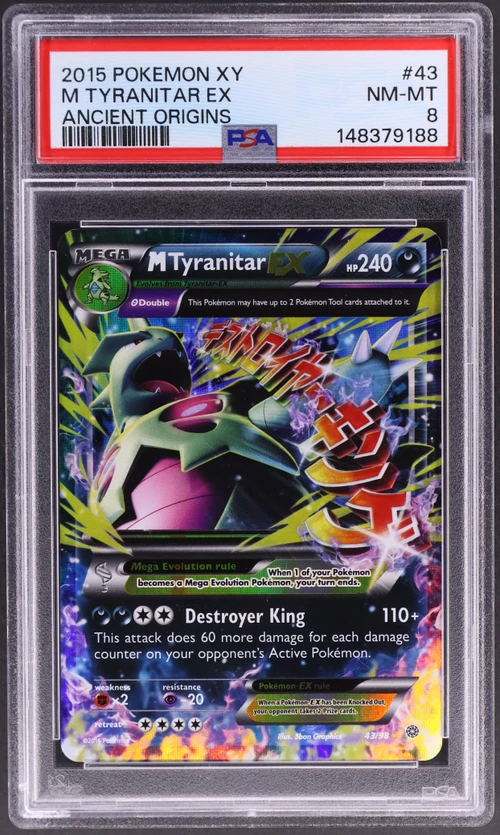 2015 Pokemon Xy Ancient Origins #43 M Tyranitar Ex