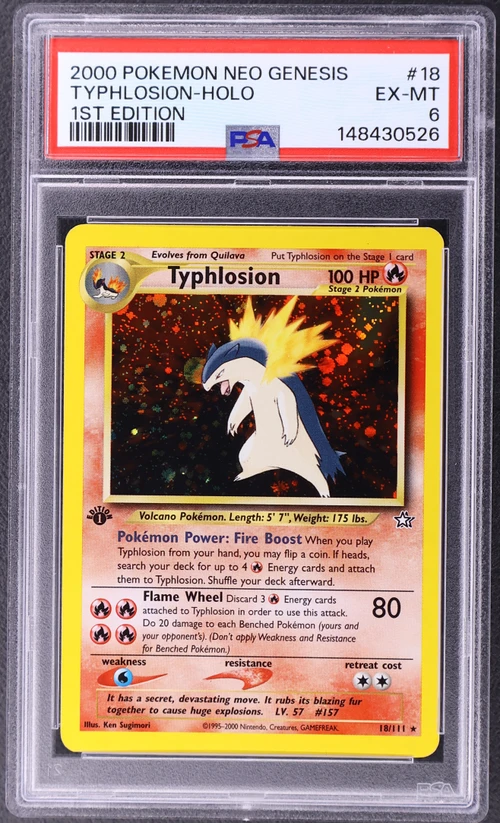 2000 Pokemon Neo Genesis 1st Edition #18 Typhlosion-Holo