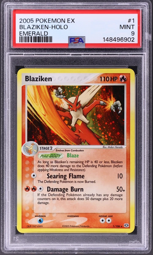 2005 Pokemon Ex Emerald #1 Blaziken-Holo