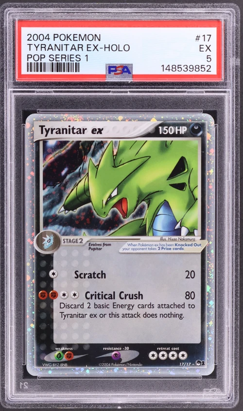 2004 Pokemon Pop Series 1 #17 Tyranitar Ex-Holo