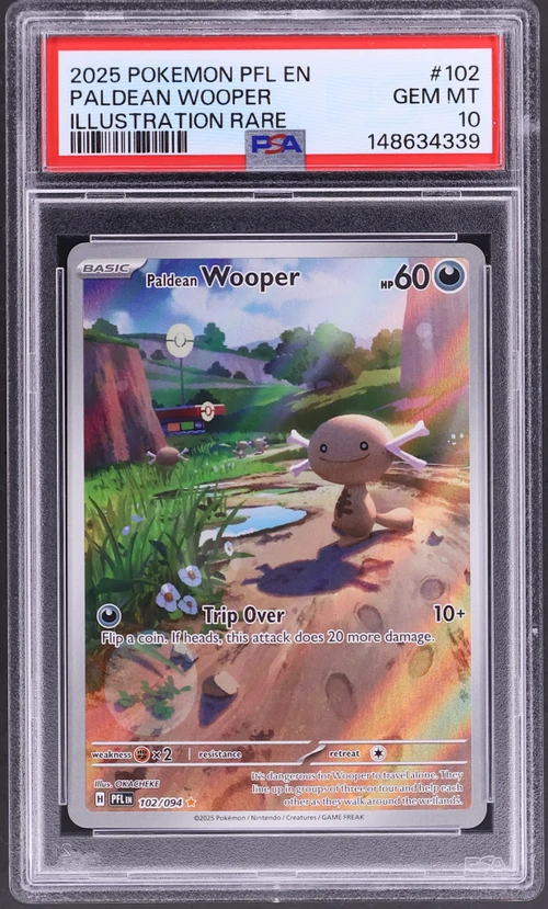 2025 Pokemon Pfl En-Phantasmal Flames #102 Paldean Wooper Illustration Rare