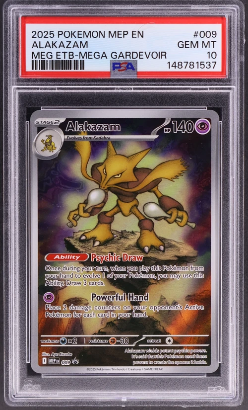 2025 Pokemon Mep En-Me Black Star Promo #009 Alakazam Mega Evolution Elite Trainer Box-Mega Gardevoir