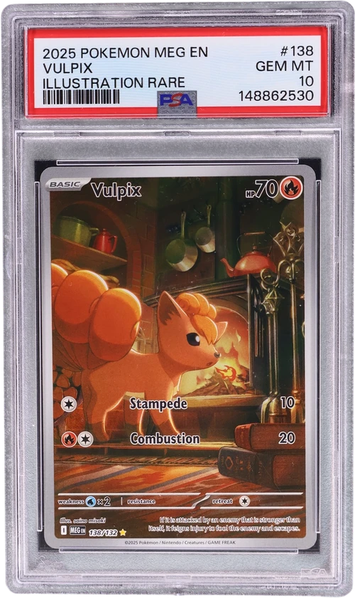 2025 Pokemon Meg En-Mega Evolution #138 Vulpix Illustration Rare