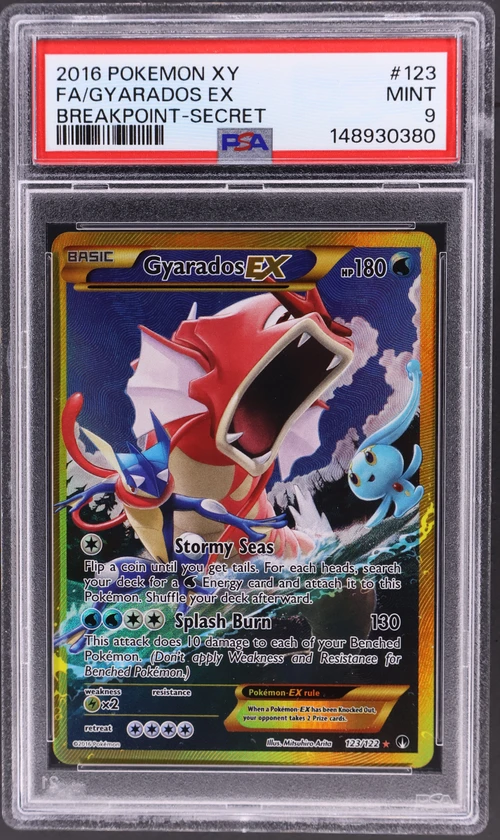 2016 Pokemon Xy Breakpoint #123 Full Art / Gyarados Ex Secret