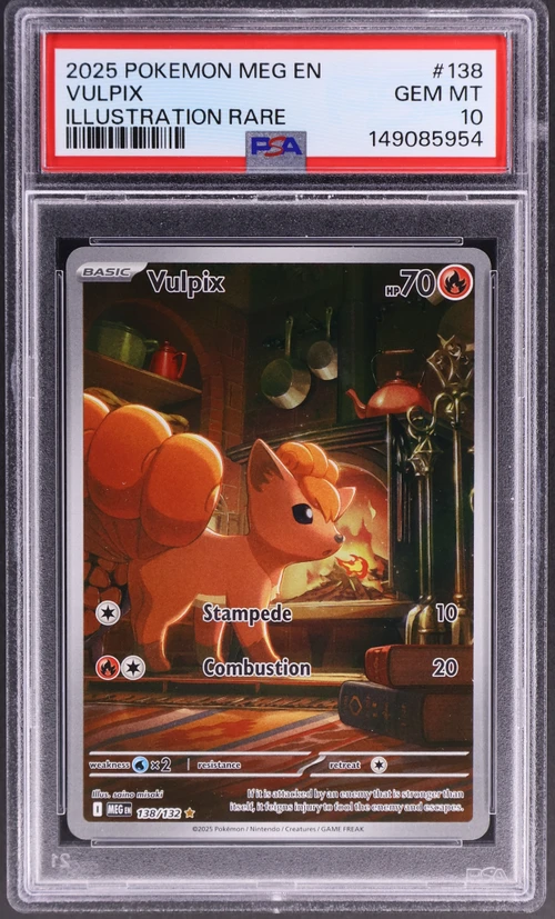 2025 Pokemon Meg En-Mega Evolution #138 Vulpix Illustration Rare