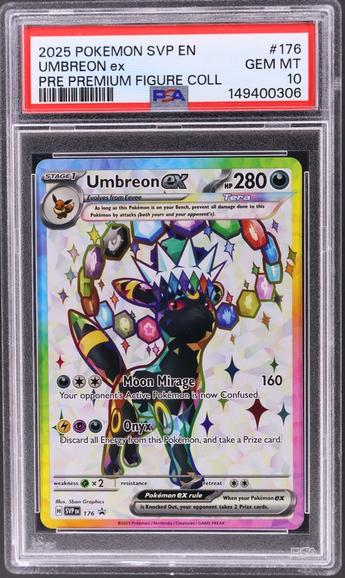 2025 Pokemon Svp En-Sv Black Star Promo #176 Umbreon Ex Prismatic Evolutions Premium Figure Collection