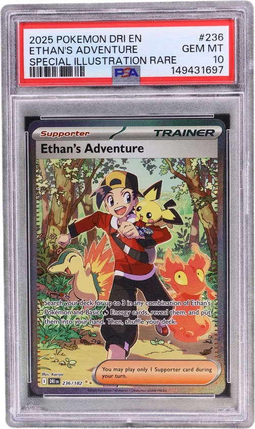 2025 Pokemon Dri En-Destined Rivals #236 Ethan's Adventure Special Illustration Rare