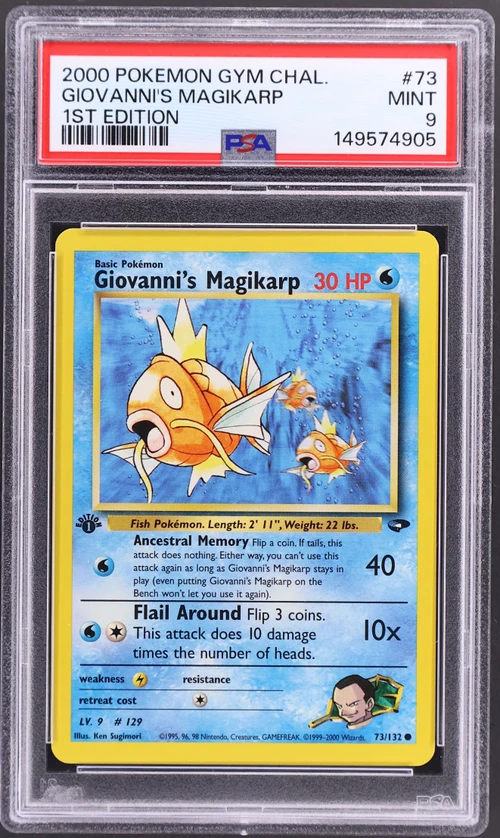 2000 Pokemon Gym Challenge #73 Giovanni's Magikarp 1st Edition