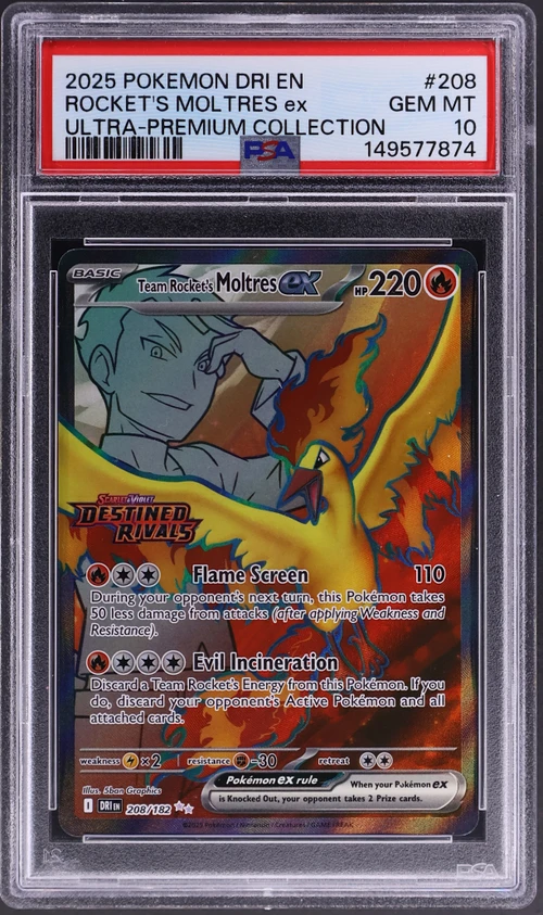 2025 Pokemon Dri En-Destined Rivals #208 Team Rocket's Moltres Ex Team Rocket's Moltres Ex Ultra-Premium Collection