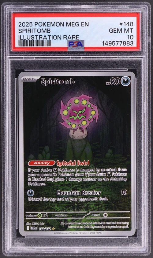 2025 Pokemon Meg En-Mega Evolution #148 Spiritomb Illustration Rare