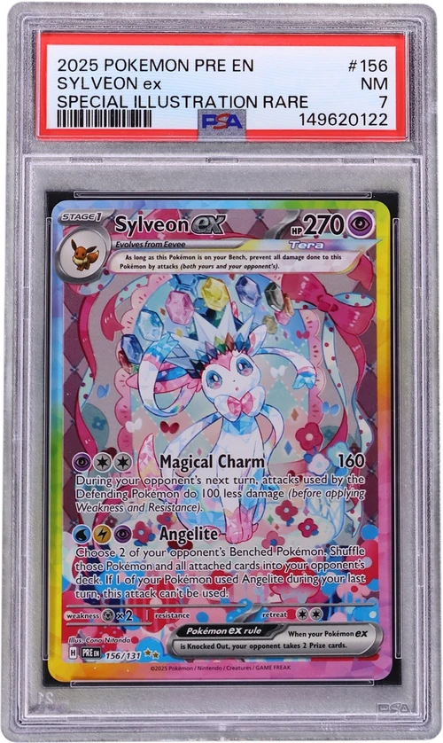 2025 Pokemon Pre En-Prismatic Evolutions #156 Sylveon Ex Special Illustration Rare