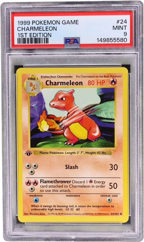 1999 Pokemon Game #24 Charmeleon 1st Edition