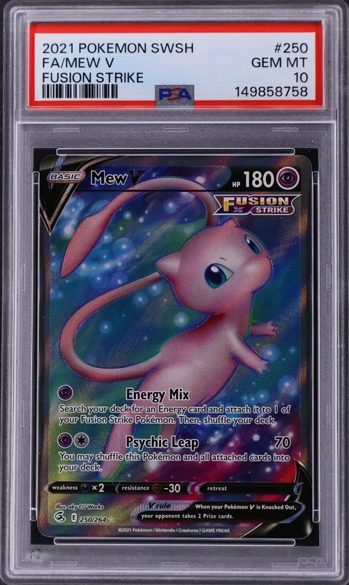 2021 Pokemon Sword & Shield Fusion Strike #250 Full Art / Mew V