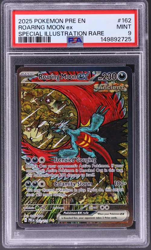 2025 Pokemon Pre En-Prismatic Evolutions #162 Roaring Moon Ex Special Illustration Rare