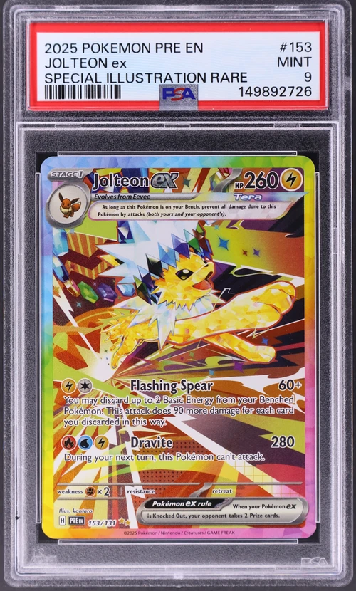 2025 Pokemon Pre En-Prismatic Evolutions #153 Jolteon Ex Special Illustration Rare