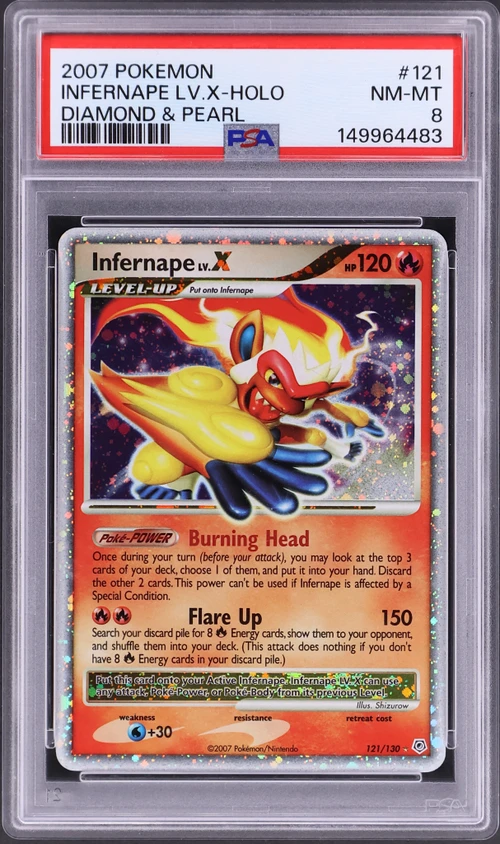 2007 Pokemon Diamond & Pearl #121 Infernape Lv.x-Holo