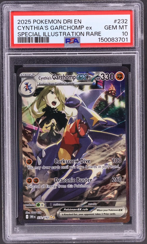 2025 Pokemon Dri En-Destined Rivals #232 Cynthia's Garchomp Ex Special Illustration Rare