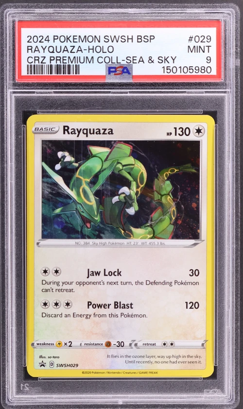 2024 Pokemon Swsh Black Star Promo #029 Rayquaza-Holo Crown Zenith Premium Collection Sea & Sky