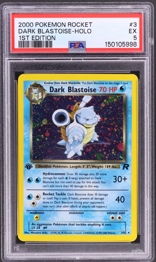 2000 Pokemon Rocket #3 Dark Blastoise-Holo 1st Edition