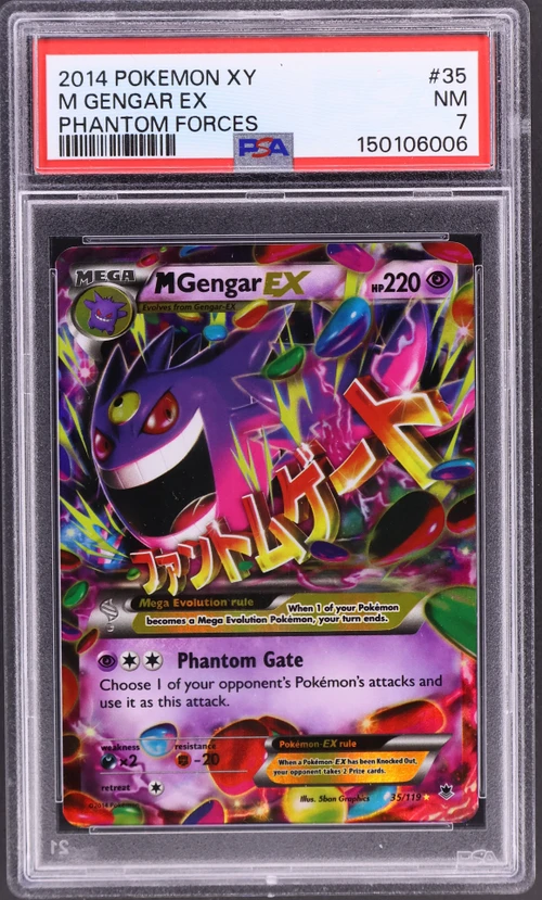 2014 Pokemon Xy Phantom Forces #35 M Gengar Ex