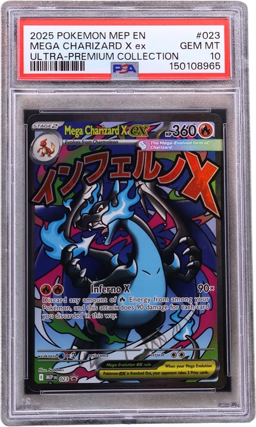 2025 Pokemon Mep En-Me Black Star Promo #023 Mega Charizard X Ex Mega Charizard X Ex Ultra-Premium Collection