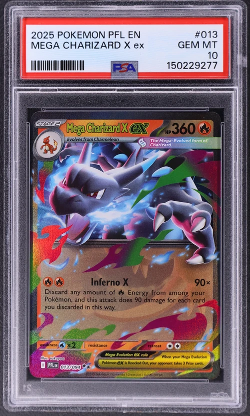 2025 Pokemon Pfl En-Phantasmal Flames #013 Mega Charizard X Ex