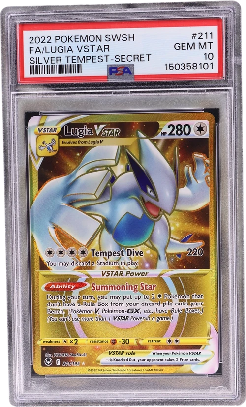 2022 Pokemon Sword & Shield Silver Tempest #211 Full Art / Lugia Vstar Secret