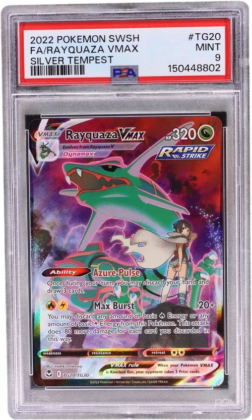 2022 Pokemon Sword & Shield Silver Tempest #TG20 Full Art / Rayquaza Vmax