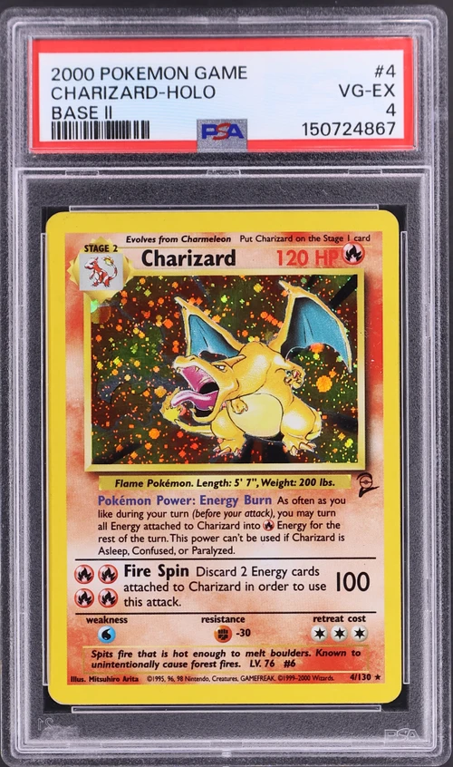 2000 Pokemon Game Base II #4 Charizard-Holo