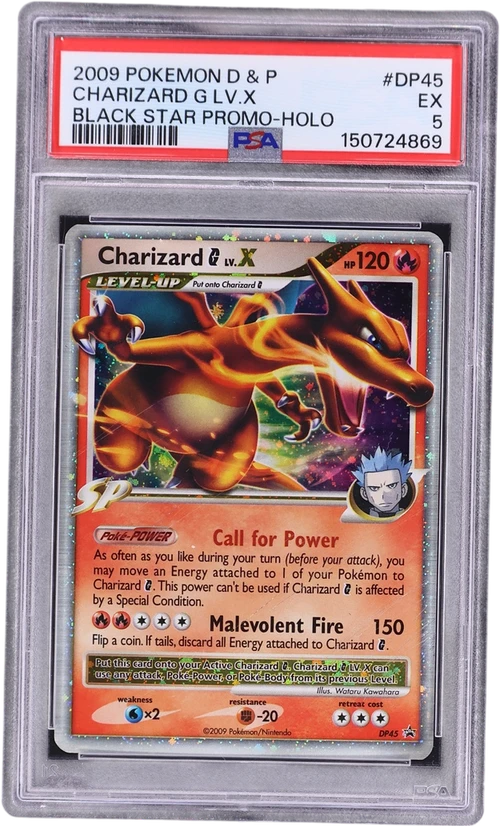 2009 Pokemon Diamond & Pearl Black Star Promo #DP45 Charizard G Lv.x Holo
