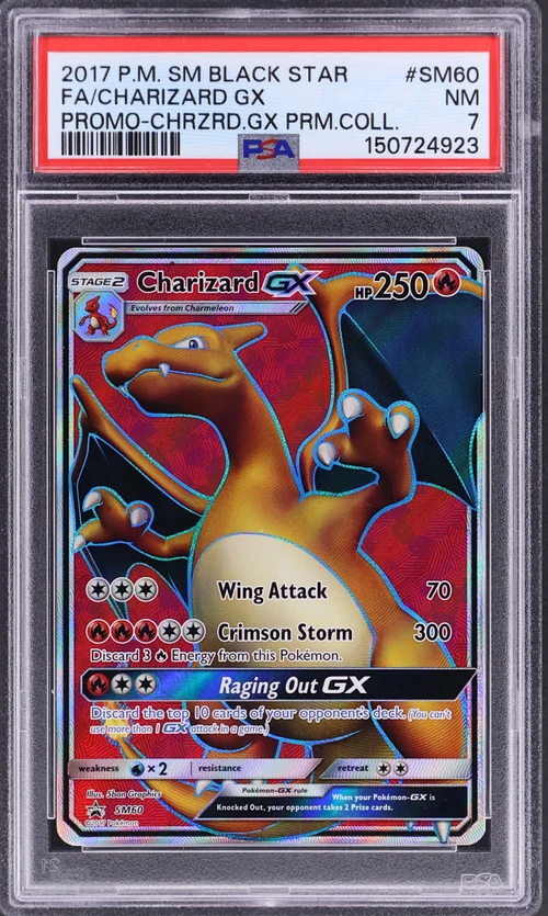 2017 Pokemon Sm Black Star Promo #SM60 Full Art / Charizard Gx Charizard Gx Premium Collection