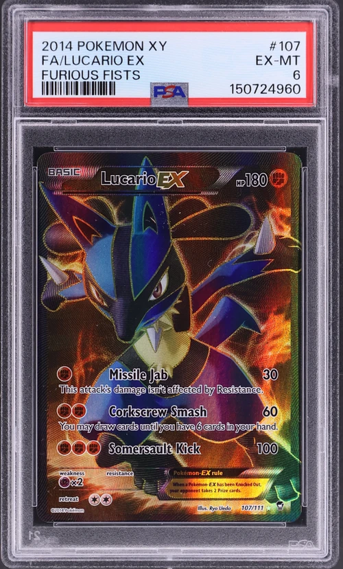 2014 Pokemon Xy Furious Fists #107 Full Art / Lucario Ex