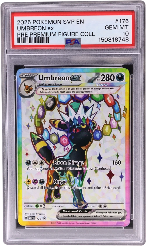 2025 Pokemon Svp En-Sv Black Star Promo #176 Umbreon Ex Prismatic Evolutions Premium Figure Collection