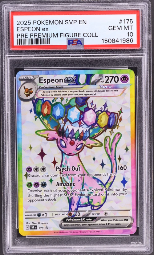2025 Pokemon Svp En-Sv Black Star Promo #175 Espeon Ex Prismatic Evolutions Premium Figure Collection