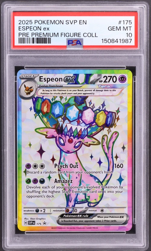 2025 Pokemon Svp En-Sv Black Star Promo #175 Espeon Ex Prismatic Evolutions Premium Figure Collection