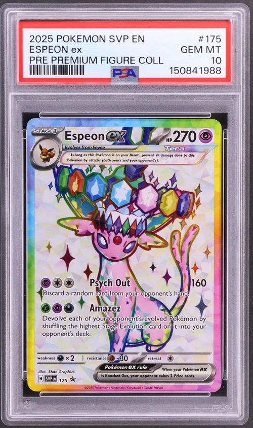 2025 Pokemon Svp En-Sv Black Star Promo #175 Espeon Ex Prismatic Evolutions Premium Figure Collection