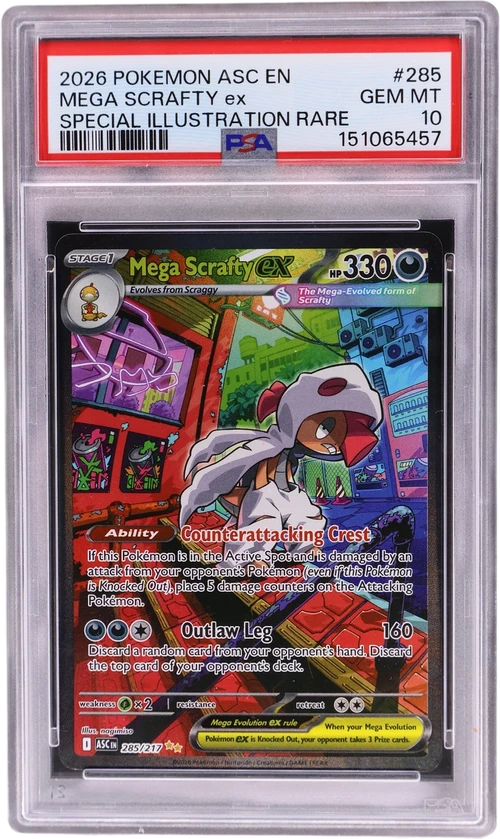 2026 Pokemon Asc En-Ascended Heroes #285 Mega Scrafty Ex Special Illustration Rare