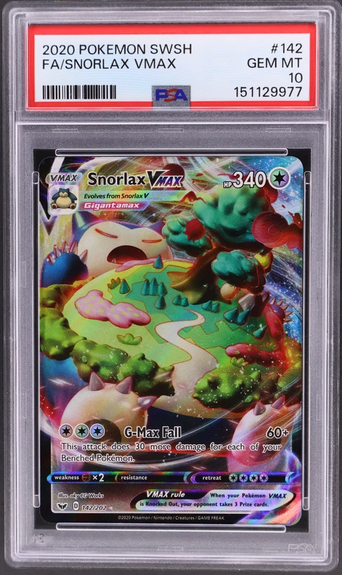 2020 Pokemon Sword & Shield #142 Full Art / Snorlax Vmax