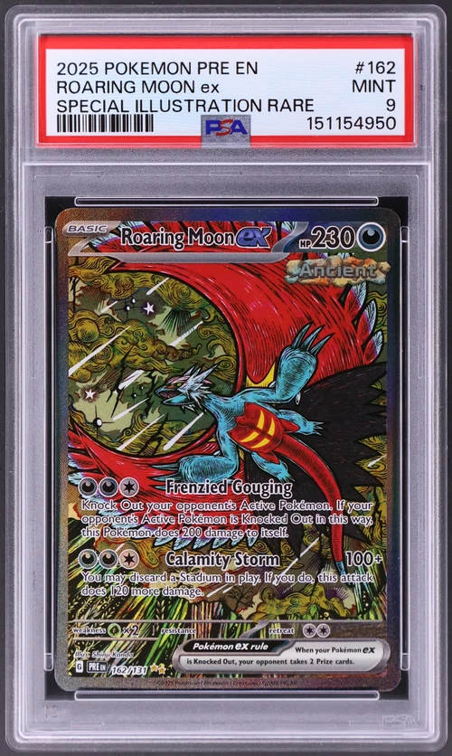 2025 Pokemon Pre En-Prismatic Evolutions #162 Roaring Moon Ex Special Illustration Rare