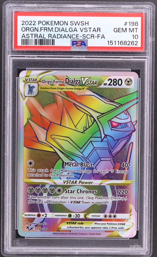 2022 Pokemon Sword & Shield Astral Radiance #198 Full Art / Origin Forme Dialga Vstar Secret