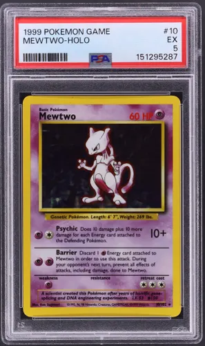 1999 Pokemon Game #10 Mewtwo-Holo