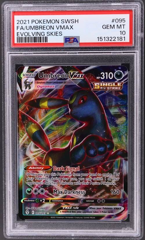 2021 Pokemon Sword & Shield Evolving Skies #095 Full Art / Umbreon Vmax