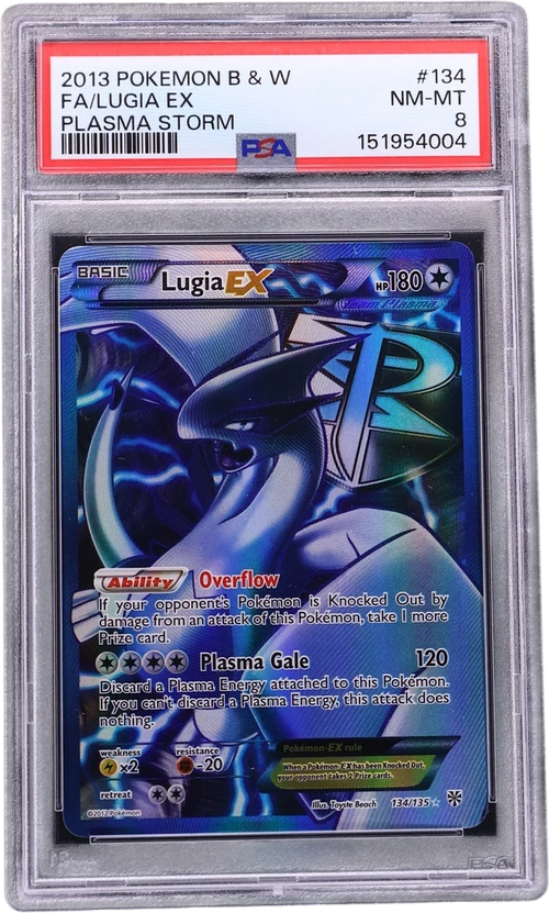 2013 Pokemon Black & White Plasma Storm #134 Full Art / Lugia Ex
