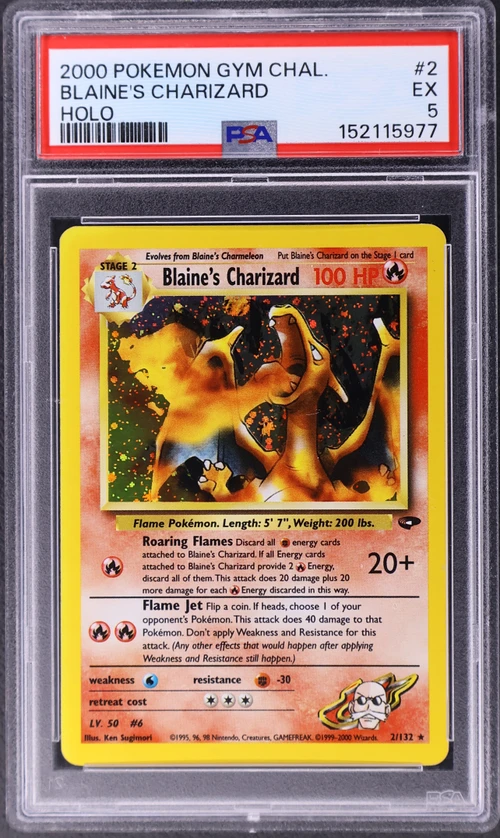 2000 Pokemon Gym Challenge #2 Blaine's Charizard Holo